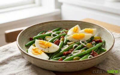 Salade de haricots verts aux œufs durs