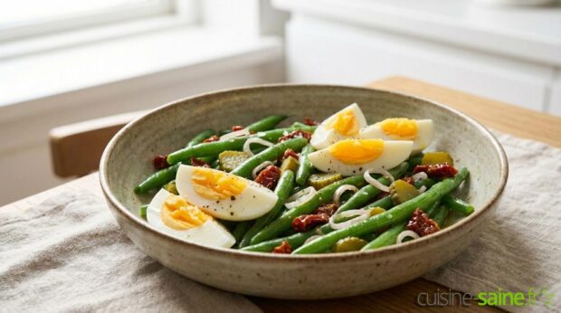 Salade de haricots verts aux œufs durs