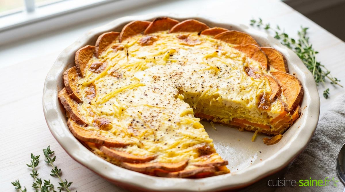 Quiche paléo à la courge spaghetti (sans gluten, sans lait)