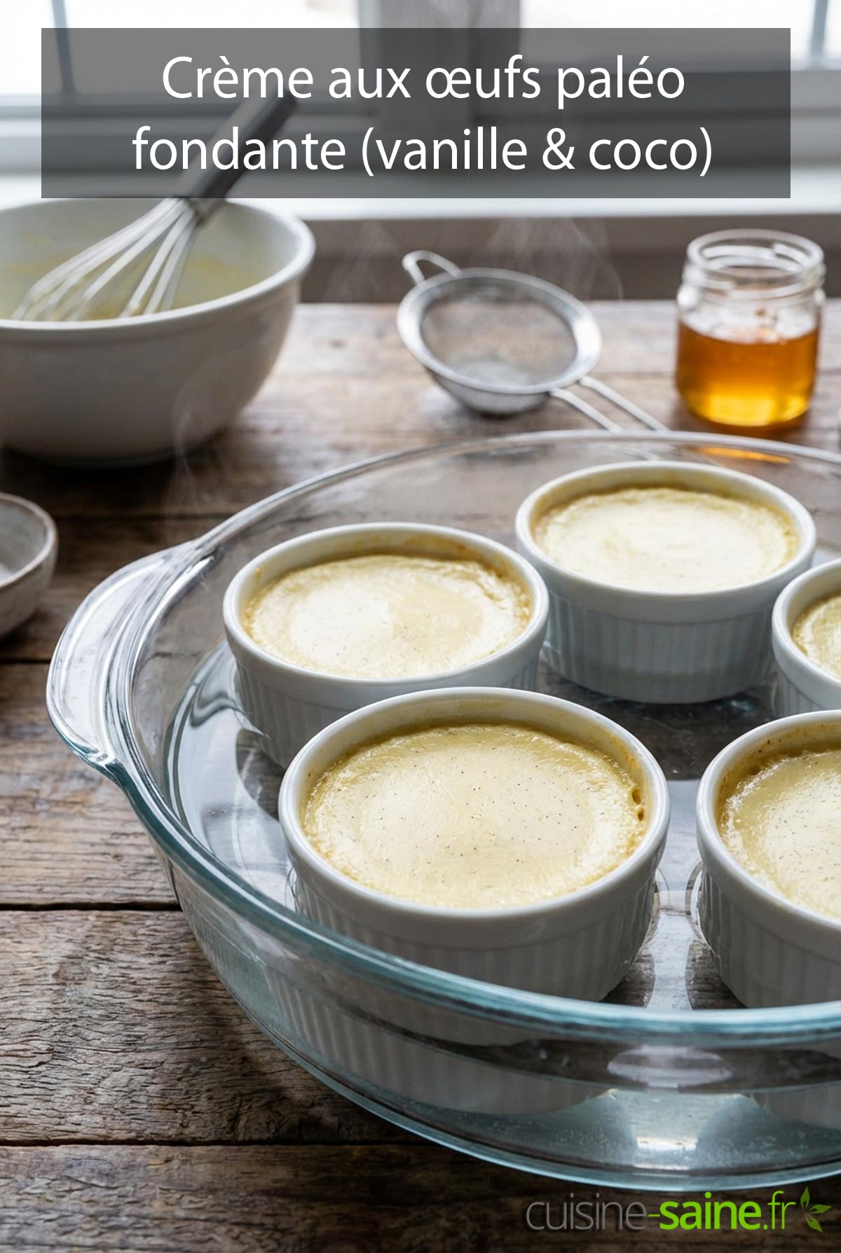 Crème aux œufs paléo fondante (vanille & coco)