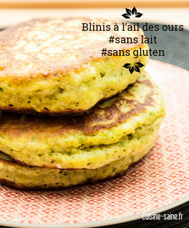 Blinis sans gluten ni lait à l’ail des ours