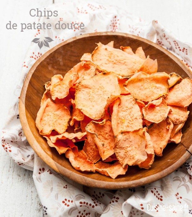 chips de papate douce sans gluten, paléo