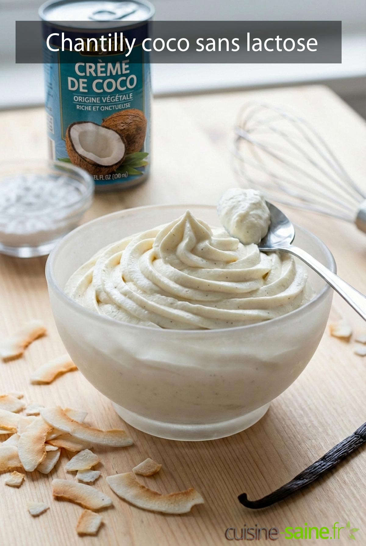 Chantilly coco sans lactose