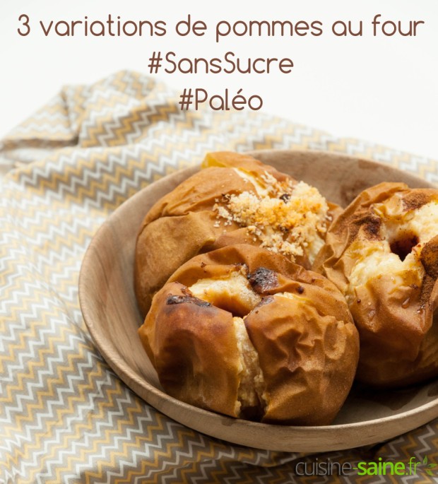 3 recettes de pommes au four sans sucre blanc