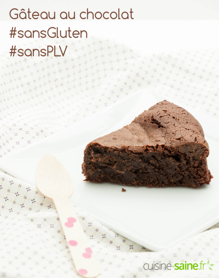 Gâteau au chocolat sans gluten, sans produit laitier