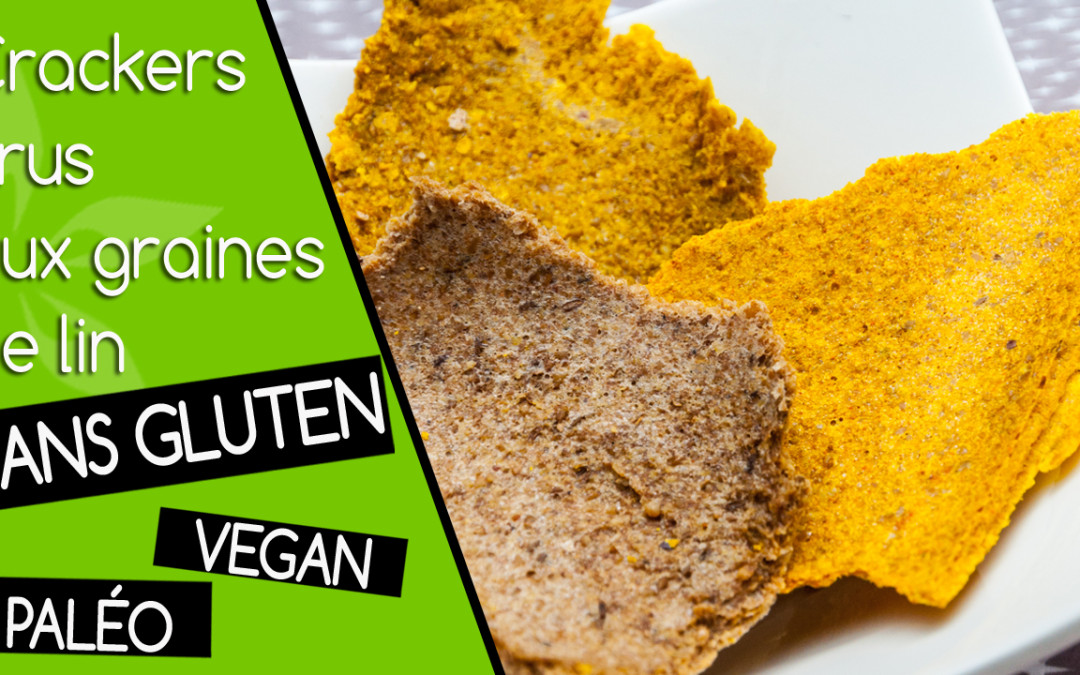 Vidéo crackers crus vegan et sans gluten aux graines de lin