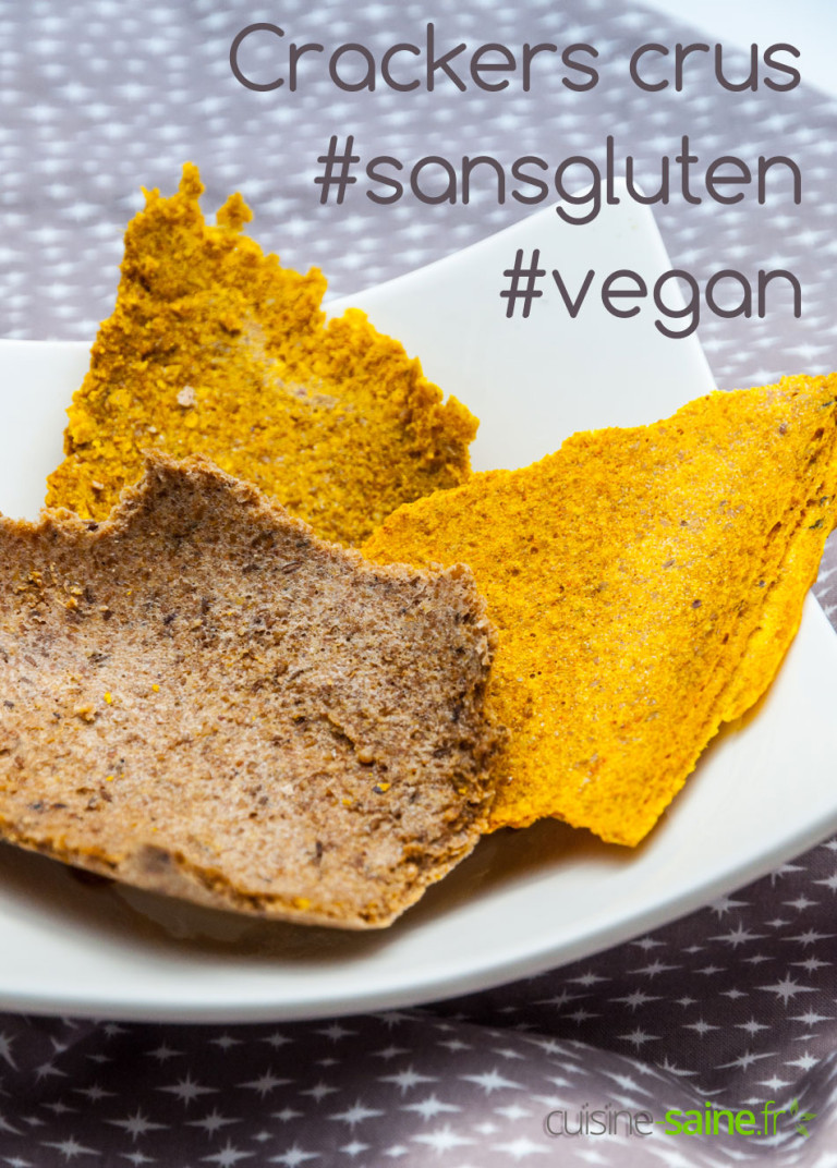 Crackers crus vegan et sans gluten aux graines de lin