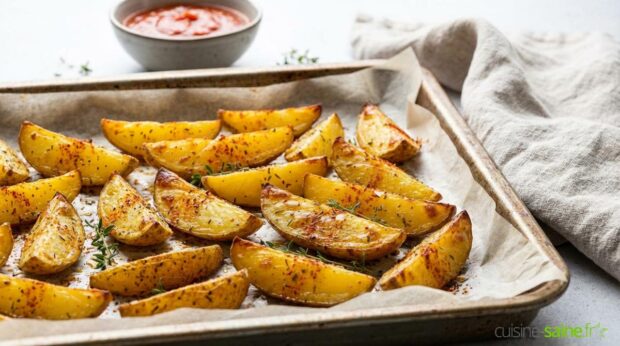 Potatoes au four au thym, piment et ail