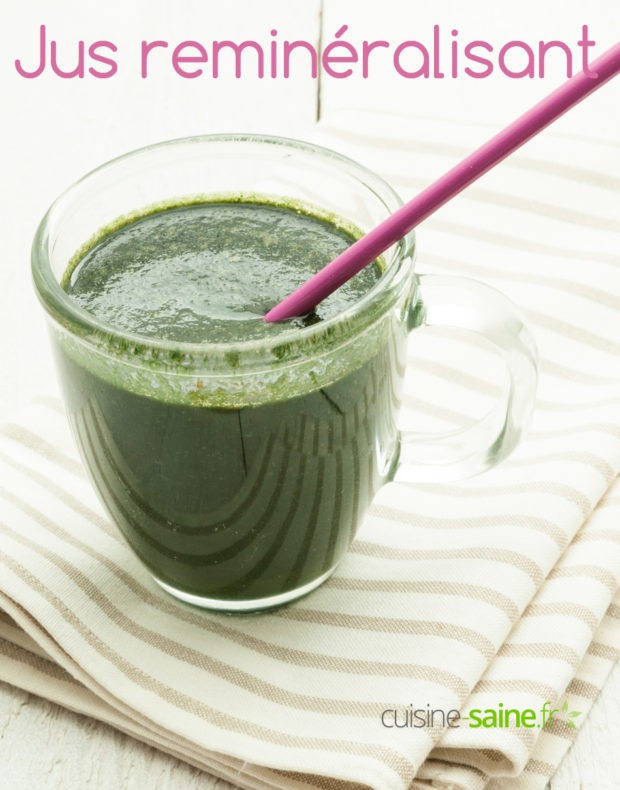 Jus reminéralisant à l’extracteur de jus