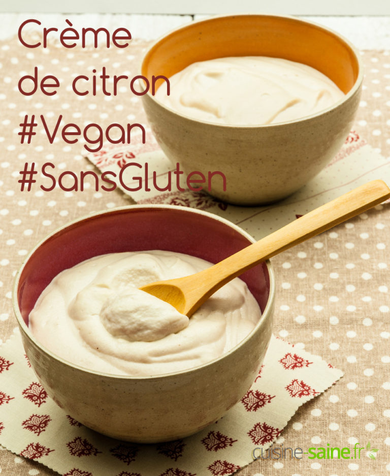 Crème de citron vegan, sans gluten - lemon curd