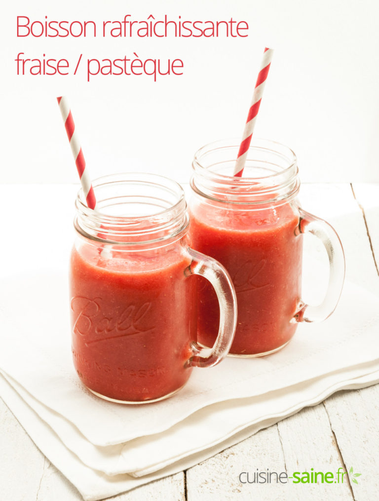 Boisson rafraîchissante fraise / pastèque