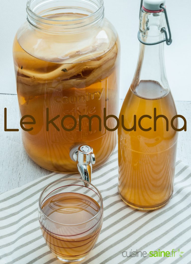 Kombucha bienfaits, préparation et stockage