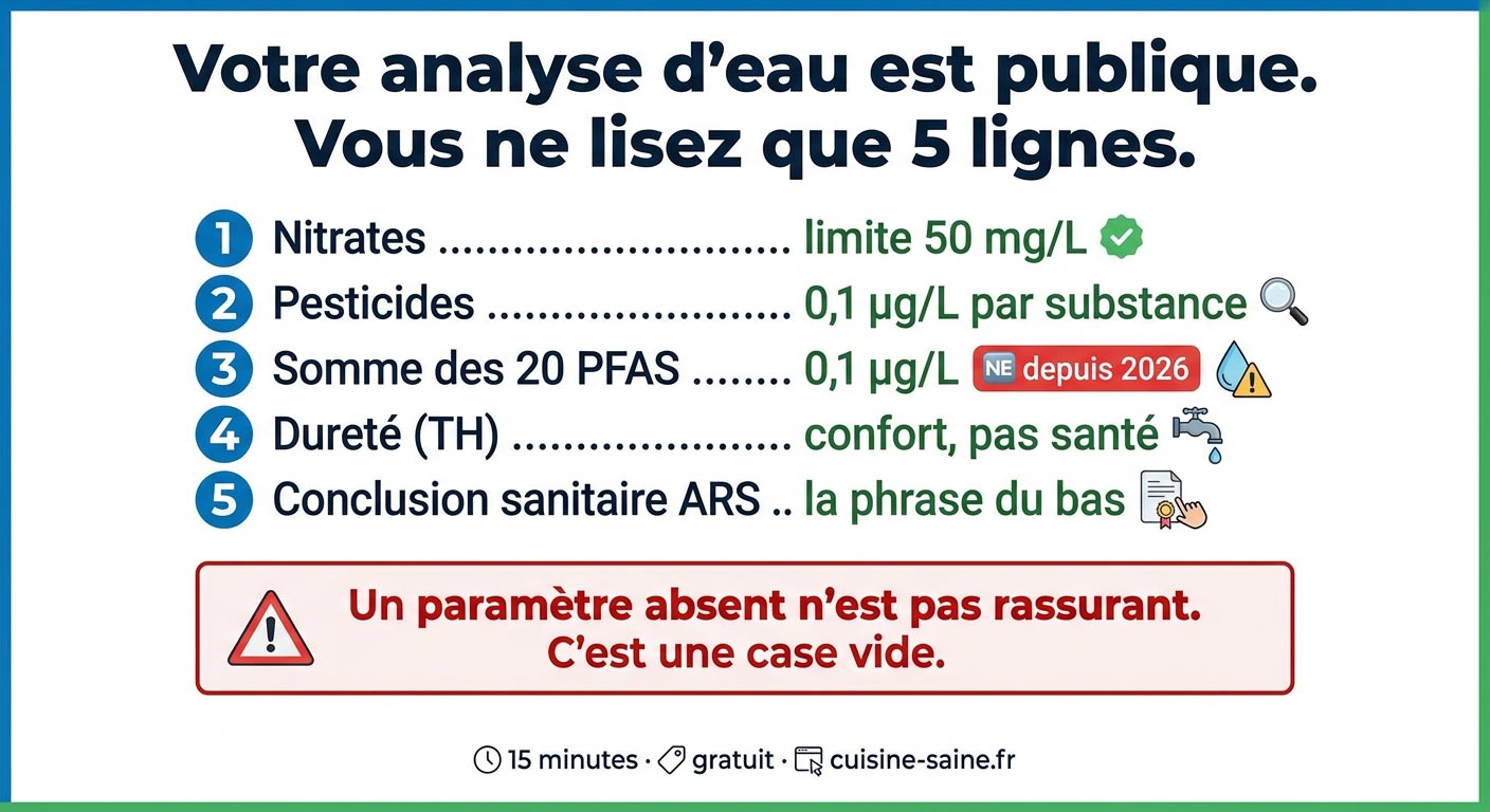 L’analyse de l'eau de sa commune