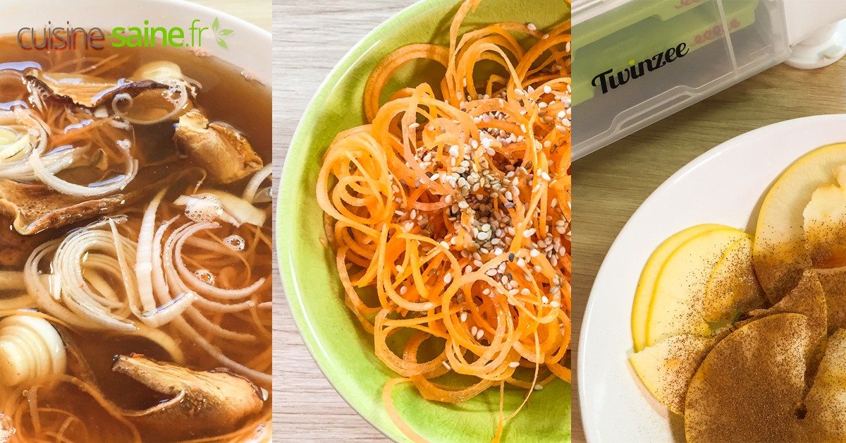 Menu détox : 3 recettes vegan sans gluten au spiralizer
