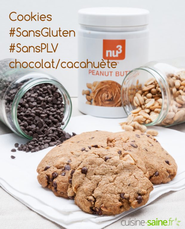 Cookies sans gluten sans PLV cacahuète et chocolat