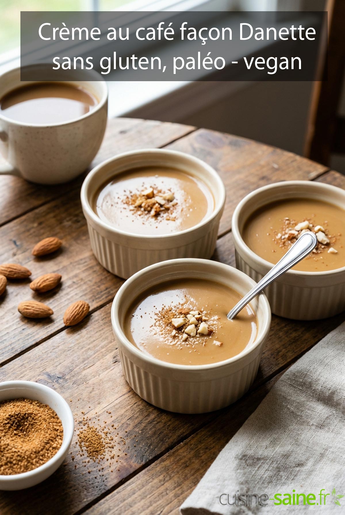 Crème au café façon Danette – sans gluten, sans lait et paléo - Vegan