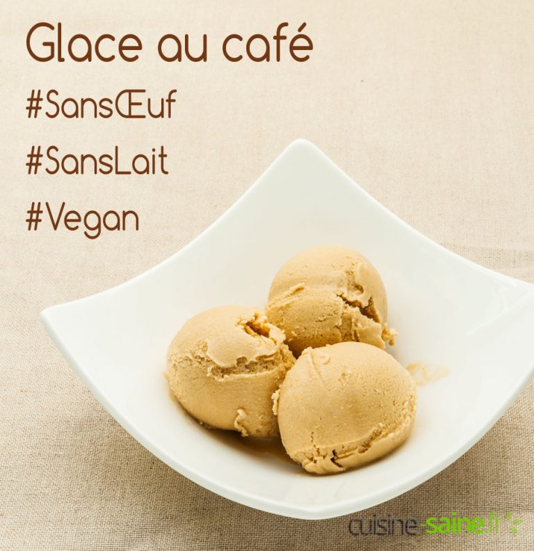 Glace au café sans lait, sans œuf et vegan