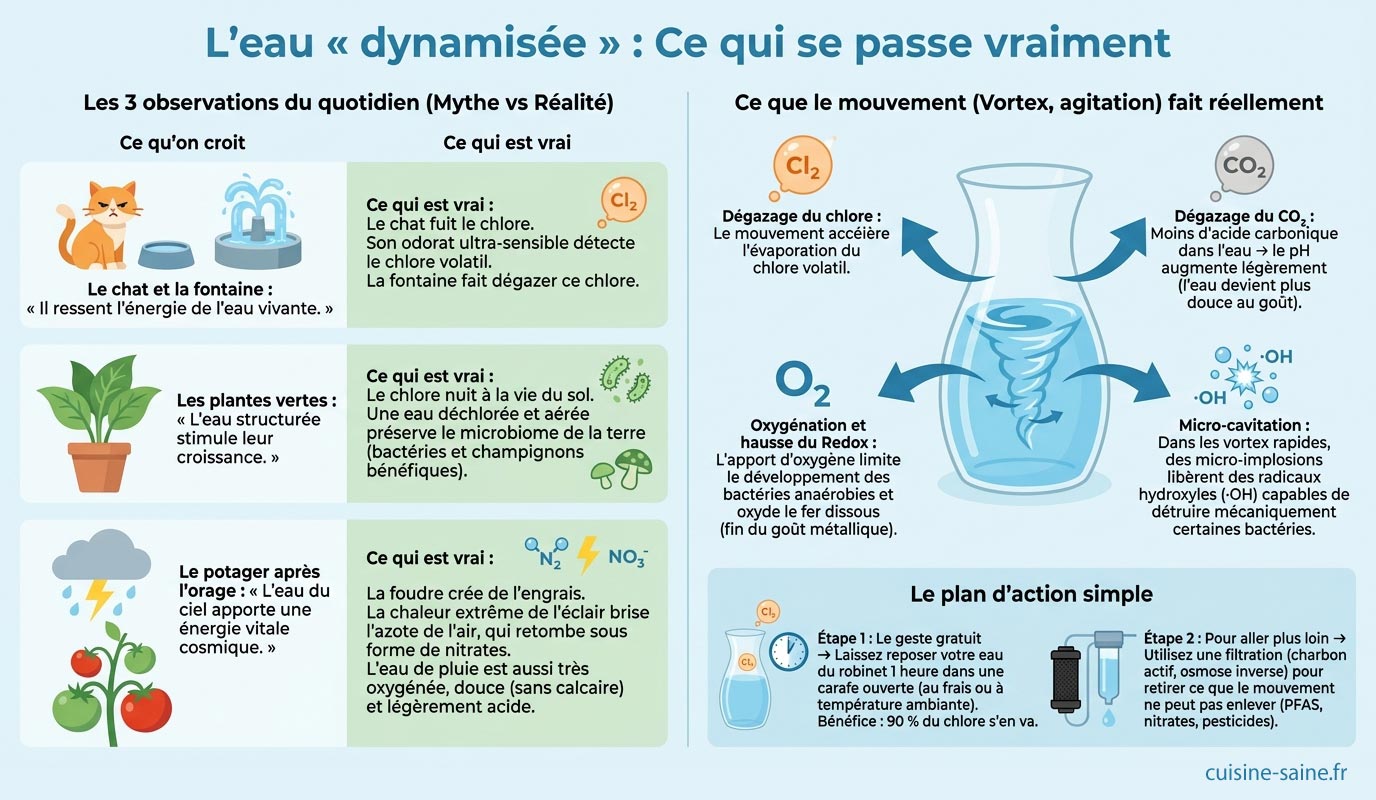 Infographie sur la dynamisation de l'eau