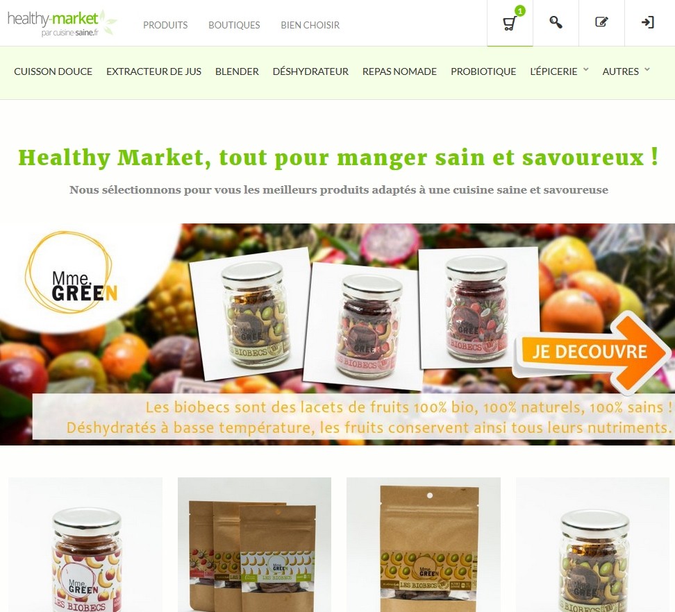 Nouvelle version de la Marketplace bio – Healthy Market