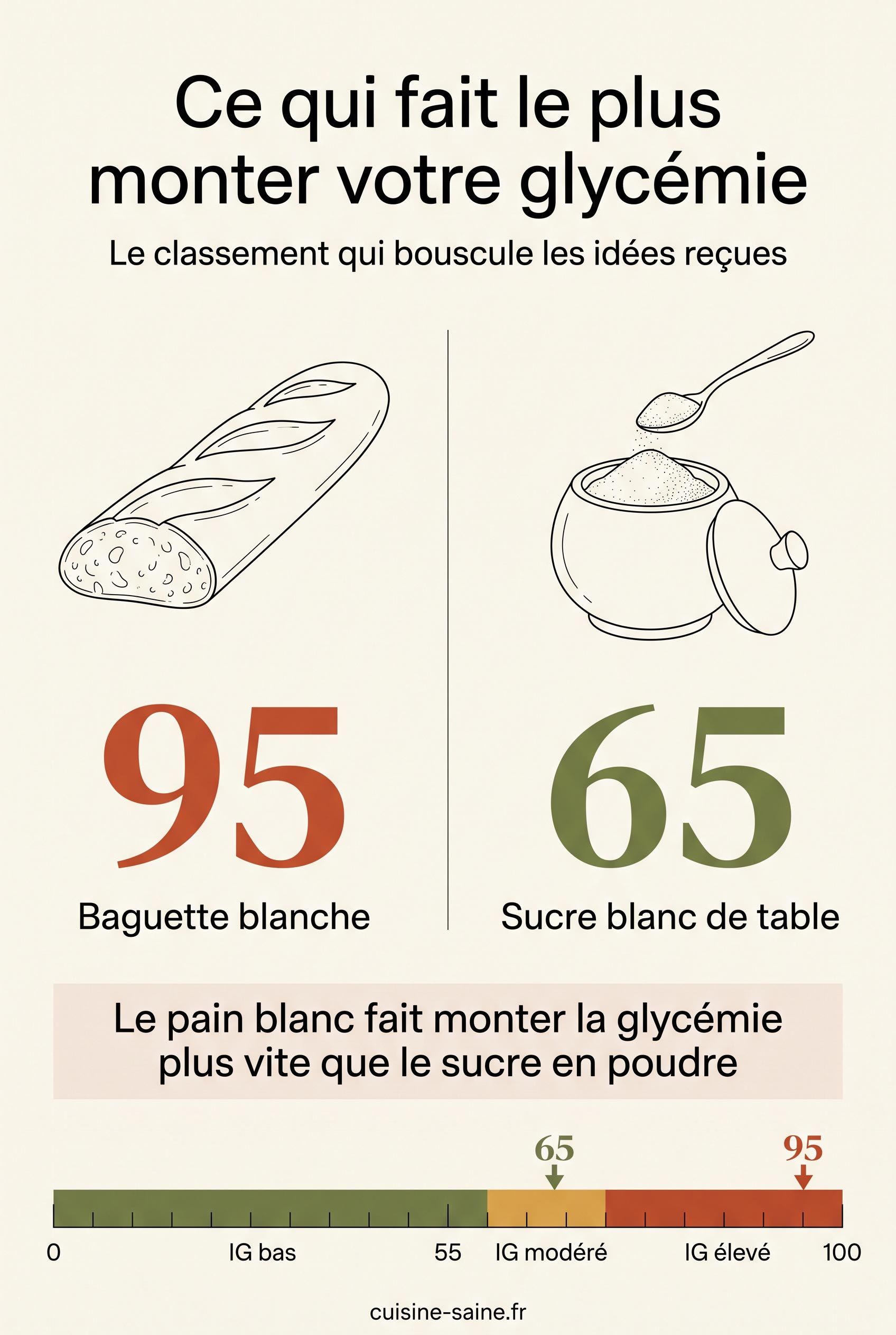 Ce qui fait monter le plus la glycémie