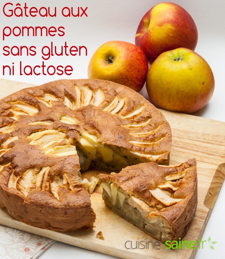Gâteau aux pommes sans gluten ni lactose