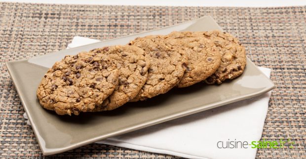 Recette de cookies chocolat noisettes sans gluten ni lactose