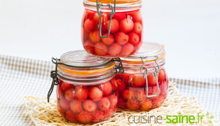 Recette bocaux : cerises au sirop, conserve de cerises
