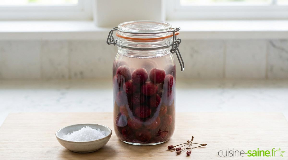 Comment préparer des cerises lactofermentées ?