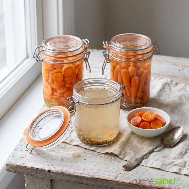 Conserves de carottes en rondelles en bocaux