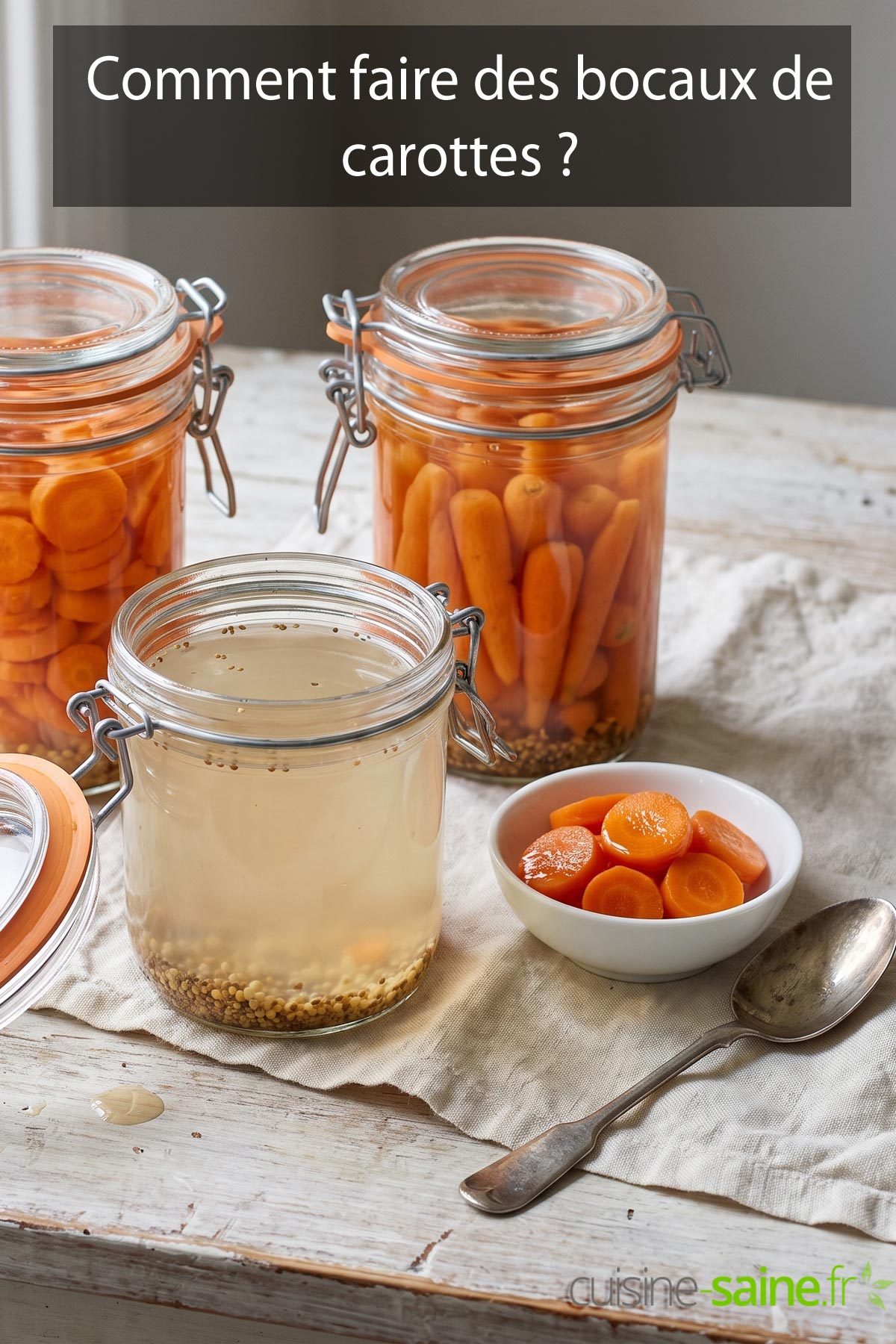 Conserves de carottes en rondelles en bocaux