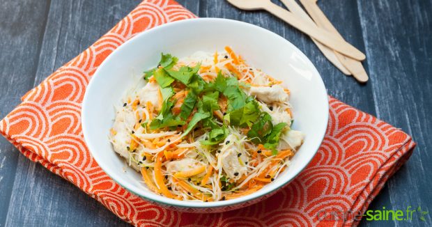 Salade de blancs de poulet à l’asiatique sans gluten ni lactose