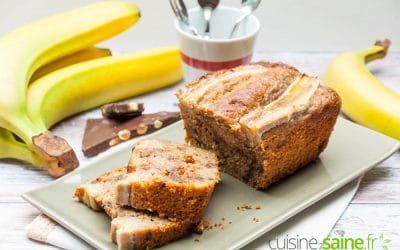 Banana bread sans gluten ni lactose healthy