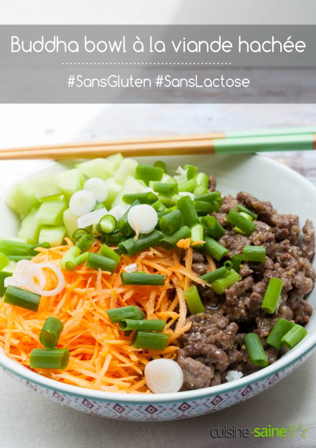 Recette Buddha bowl à la viande hachée sans gluten ni lait