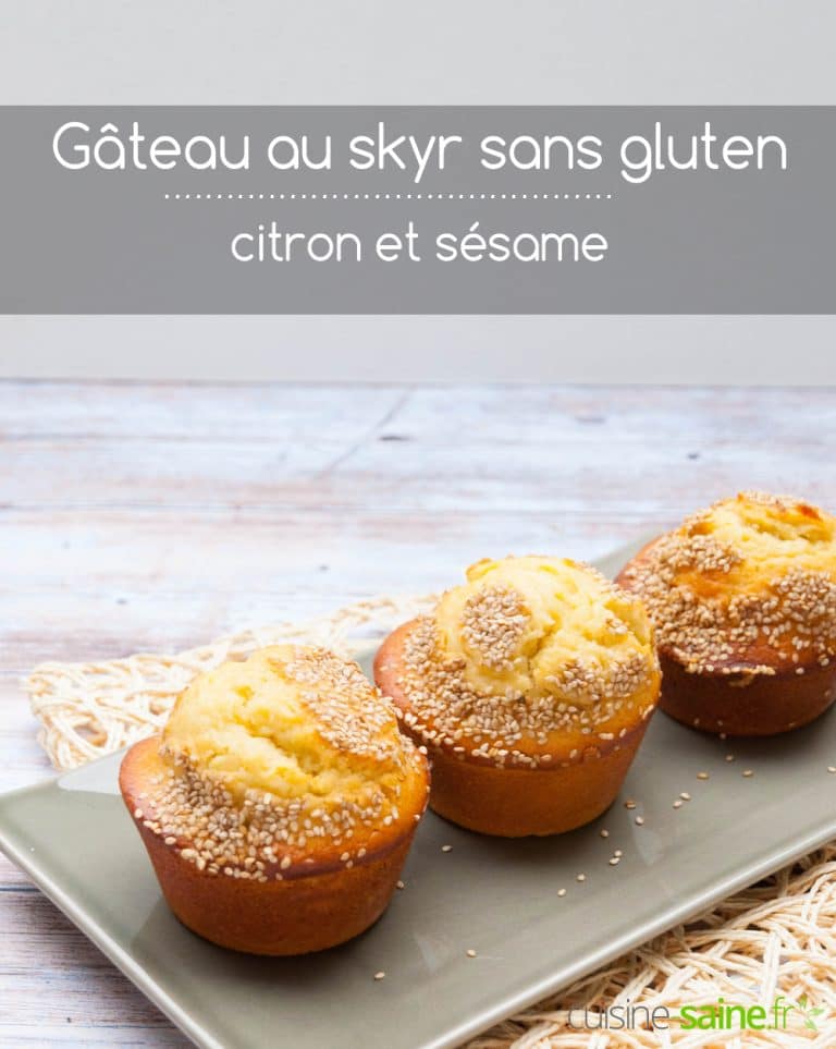 Gâteau au skyr sans gluten citron sésame