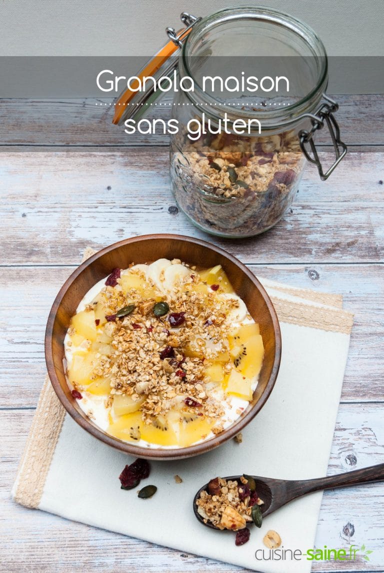 Recette de granola sans gluten fait maison