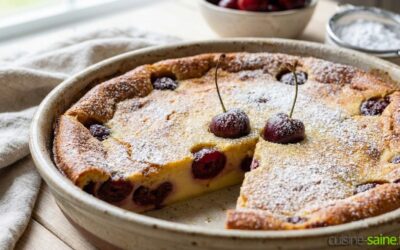 Clafoutis aux cerises sans gluten ni lactose