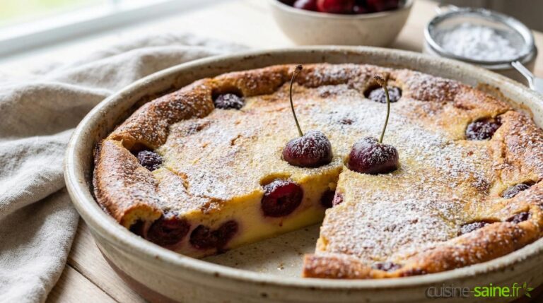 Clafoutis aux cerises sans gluten ni lactose