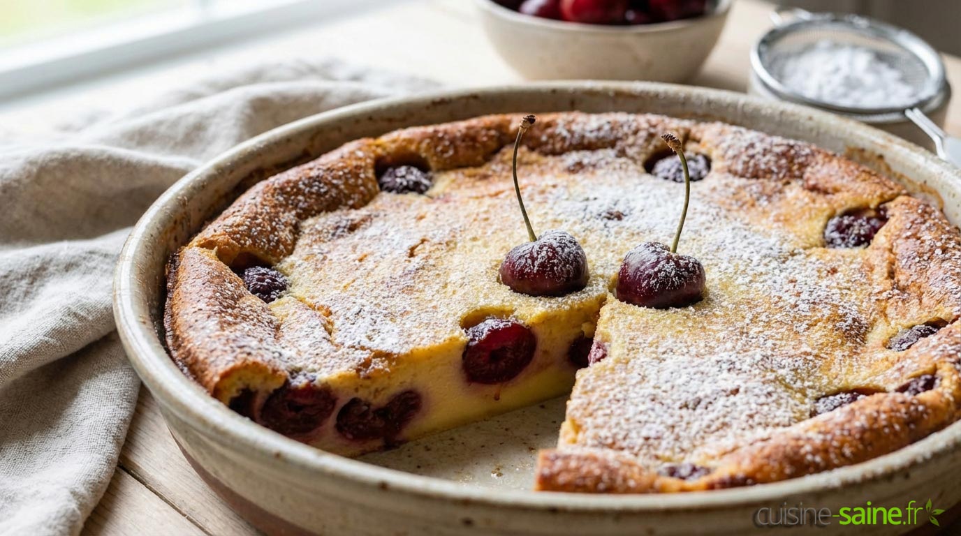 Clafoutis aux cerises sans gluten ni lactose