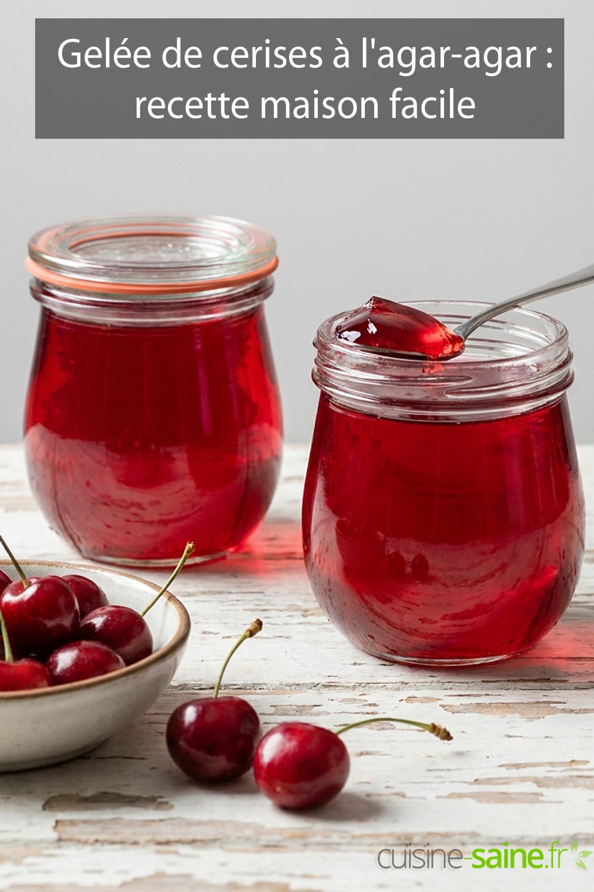 Recette de gelée de cerises sans gluten et sans lactose