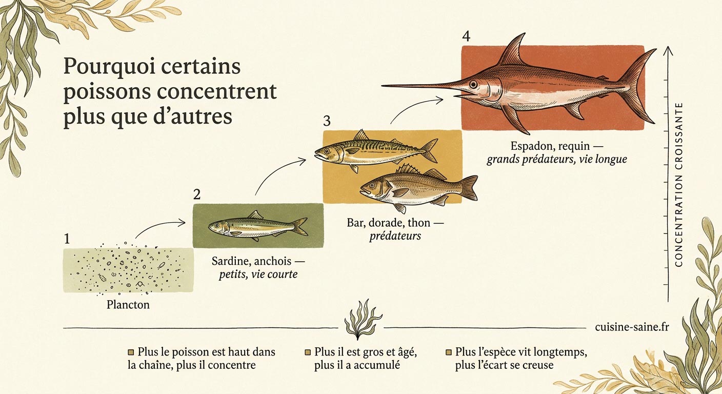 Bioaccumulation du mercure le long de la chaîne alimentaire : du plancton aux grands prédateurs
