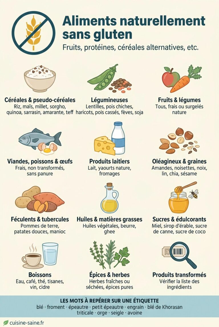 Aliments naturellement sans gluten