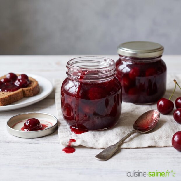 Confiture de cerises allégée en sucre