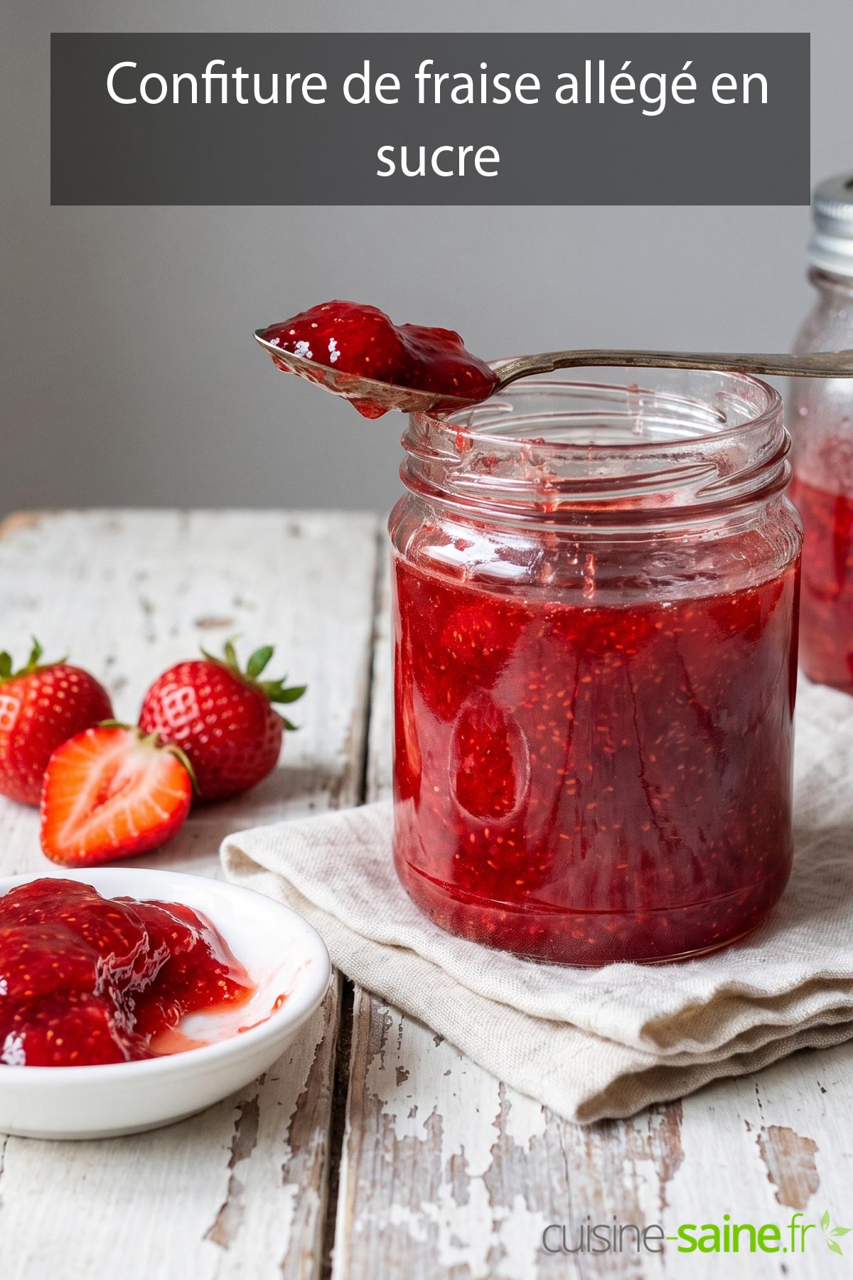 Recette de confiture de fraises allégée en sucre