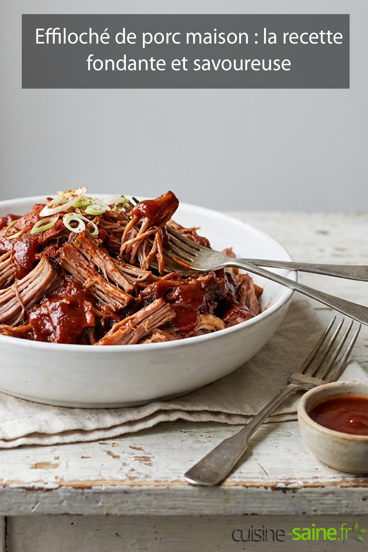 Recette d'effiloché de porc maison sans gluten et sans lactose