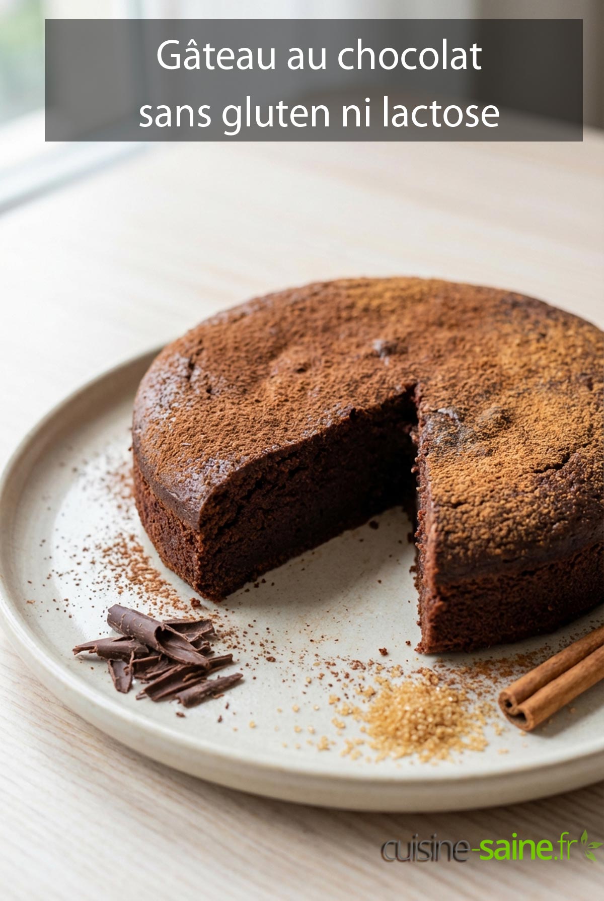 Recette de gâteau au chocolat sans gluten ni lactose