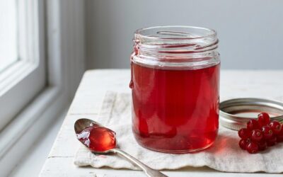 Recette de gelée de groseilles peu sucrée