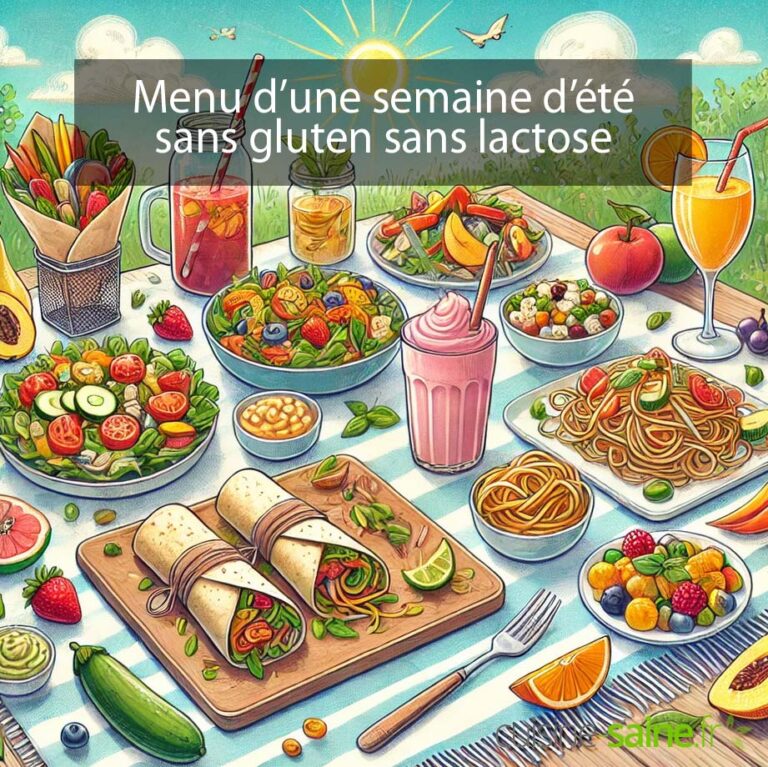 Menu semaine sans gluten sans lactose : l’été