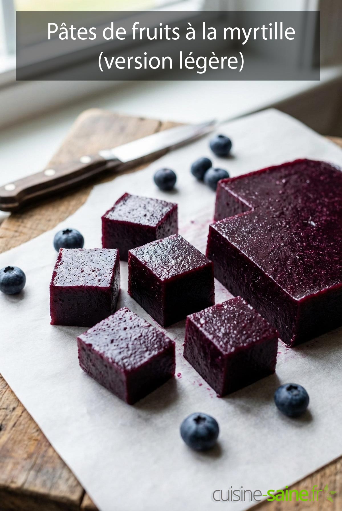 Pâtes de fruits à la myrtille (version légère)
