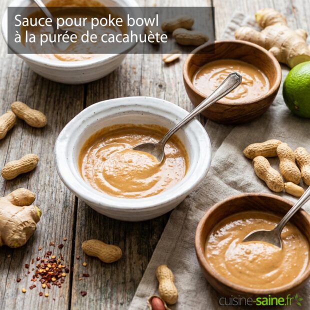 Sauce pour poke bowl à la purée de cacahuète