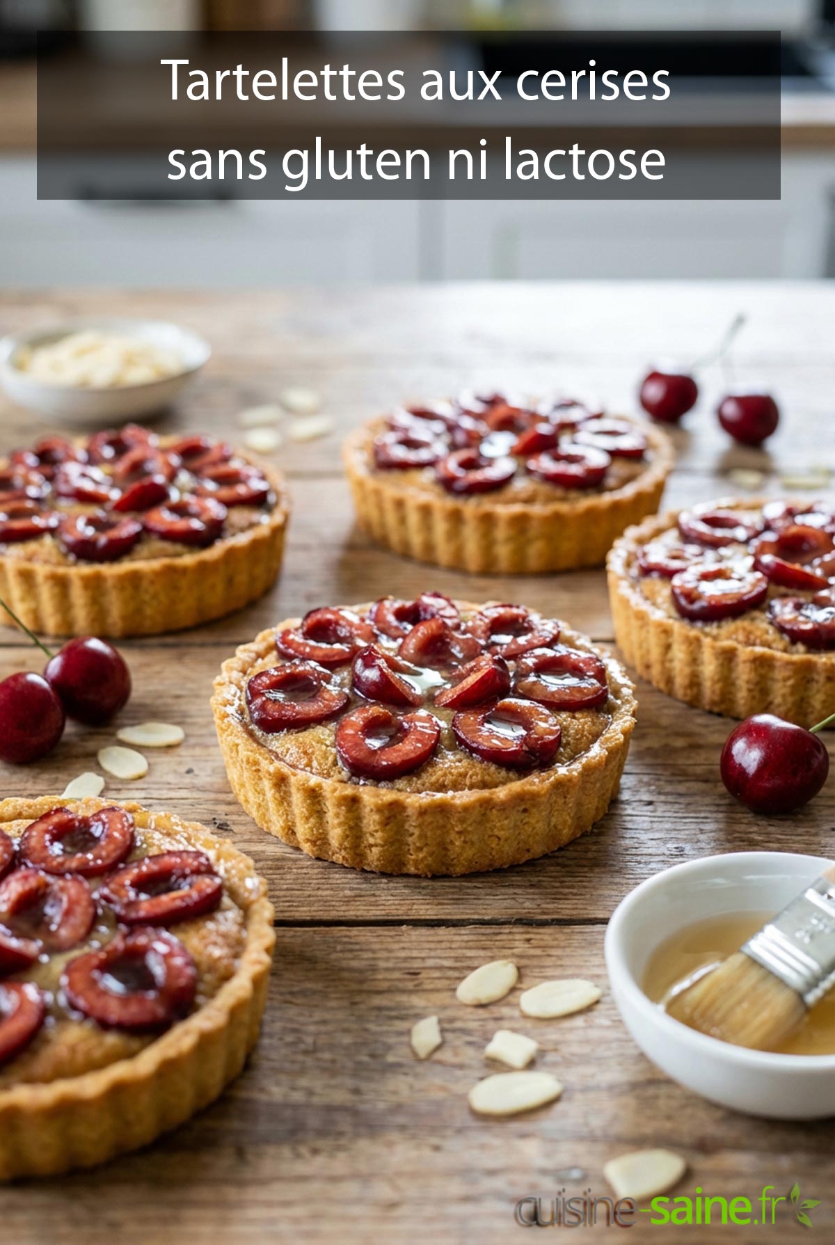 Tartelettes aux cerises sans gluten ni lactose